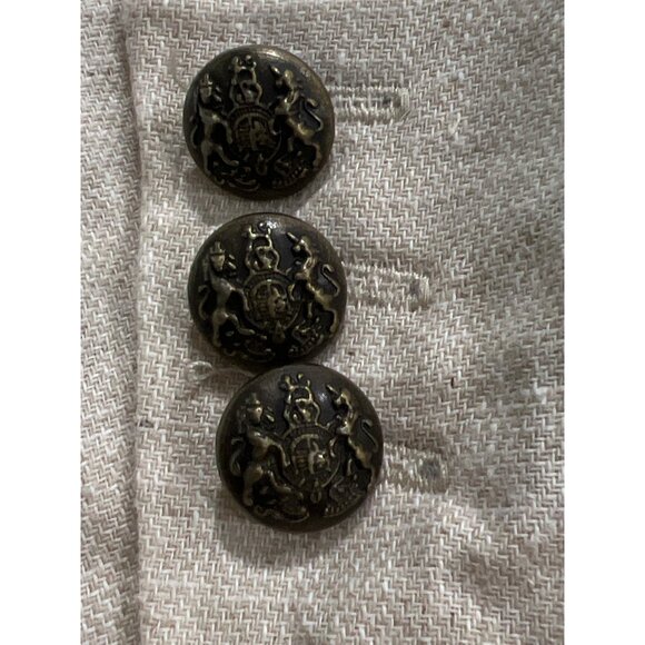 British Khaki Authentic Vintage Women's M Creme Blazer - Picture 8 of 10